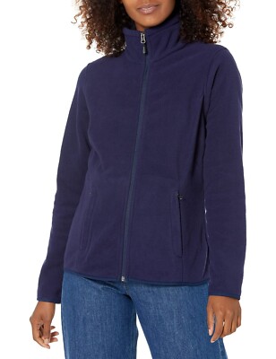 Amazon Essentials Damen klassische Passform langärmelige weiche Fleecejacke mit durchgehendem Reißverschluss
