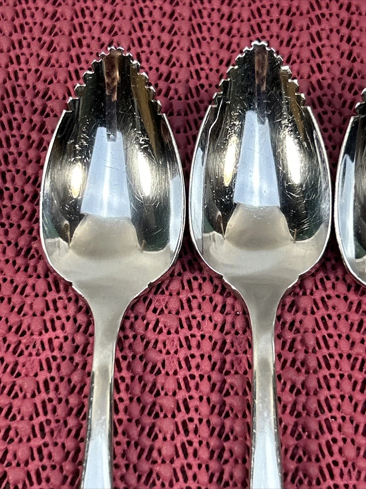 "4 cucharas de fruta de pomelo MI ROSA Oneida Community acero inoxidable 6"" Betty Crocker" Foto 3 de 4