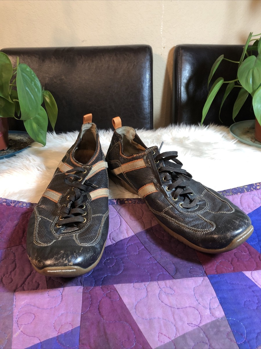 Cole Haan Shoes Nike Air Brown Leather & Orange Shoes 12 | eBay