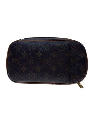 LOUIS VUITTON Pochette Gange Monogram Canvas BRW PVC BRW Allover