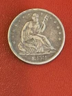 1858 O Silver Seated Liberty Half Dollar