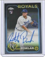 Jonathan Bowlan 2024 Topps Chrome RC Kansas City Royals Rookie On-Card Auto. rookie card picture