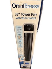 OmniBreeze Tower Fan with Internal Oscillation and Wi-Fi,5 Speeds Airflow