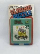 Vintage 70s/80s Owl Sliding Puzzle New Old Stock HC/947 Mint Green
