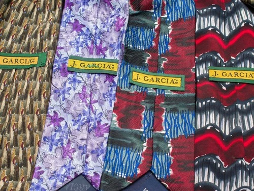 Lot of 7 pc J. Garcia Silk Ties Multicolor Abstract Designer Wearable image 2