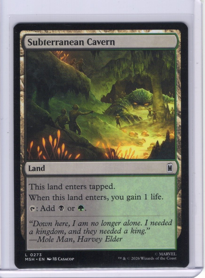 Magic: The Gathering Land Subterranean Cavern Subterranean Cavern