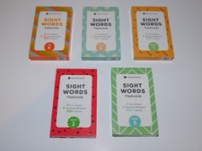 NEW Sight Words Flash Cards Think Tank Scholar x5 SET - PK K 1st 2nd 3rd GRADES