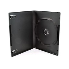 25 Pack Maxtek Standard 14mm Black Signle Disc DVD Cases with Outter