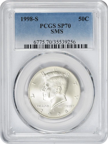 1998-S Kennedy Half SMS SP70 PCGS Special Mint State 70