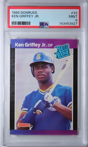 1989 Donruss Ken Griffey Jr. ROOKIE Card #33 PSA 9 Mint