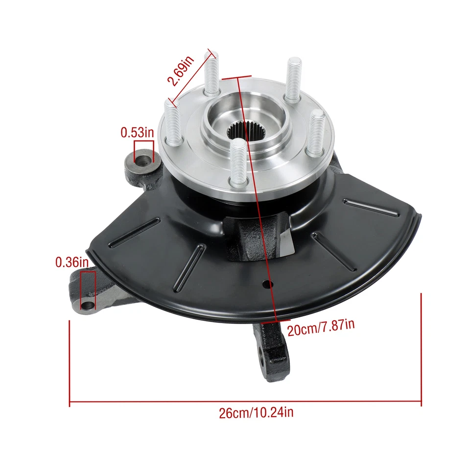 For Mazda Tribute 2001-2004 Left+Right Steering Knuckle Assembly 698-377+698-376 Foto 2 de 4