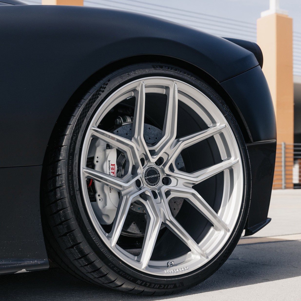 20" MV Forged MVF5 Silver 20X9 20X11 Concave Wheels Rims Fits McLaren 570GT