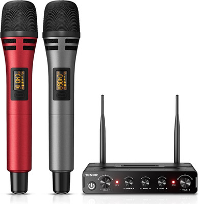 TW350 drahtlose Mikrofone zum Singen, UHF dynamische Karaoke-Handmikrofone & Empfang