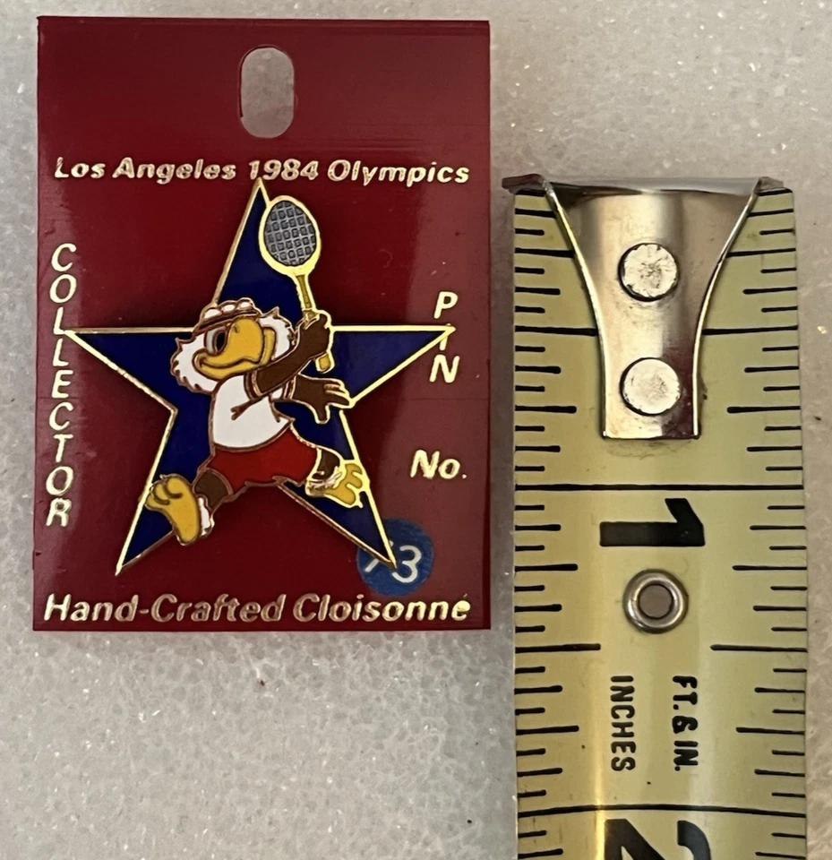Olympic Games 1984 Los Angeles Sam The Eagle Tennis No 73 Collector Lapel Pin - Image 3 of 4