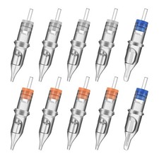100pcs Mixed Tattoo Cartridge Needles, 100 Piece Assortment, Assorted, Clear