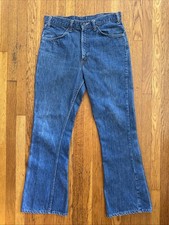 Vintage 70  s Levi  s 646 Orange Tab Bellbottom Flare Denim Jeans Size 32x30 CLEAN