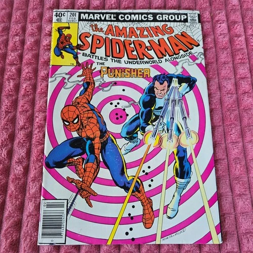 The Amazing Spider-Man 201 Newsstand (1980) John Romita Sr. cover! Punisher!