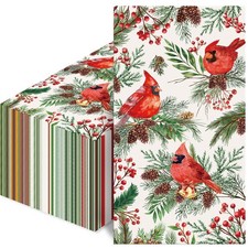Red Cardinal Bird Christmas Napkins 100pcs