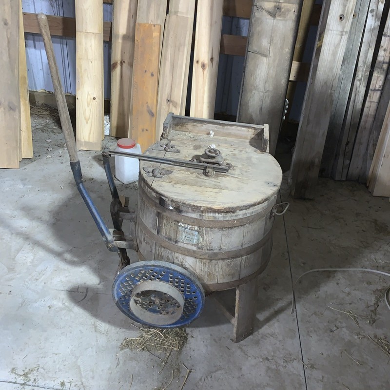 Antique Wooden Barrel Washer Washing Machine w/ Ringer/ hand crank