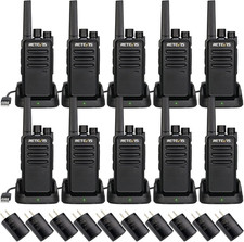 RT68 Two Way Radio Long Range Walkie Talkies for Adults,Compact, Rugged, Heavy D