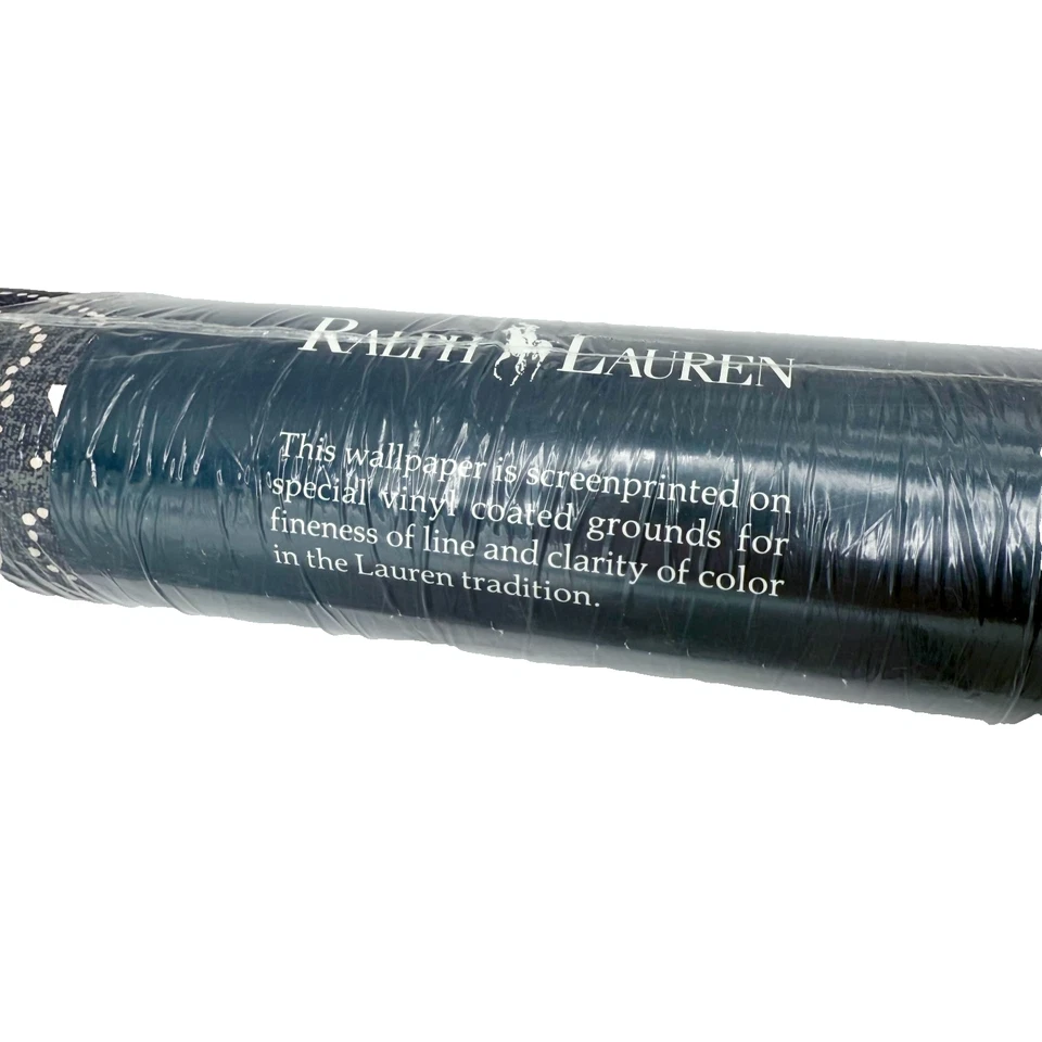 Papel pintado Ralph Lauren años 90 folia Arles acolchado azul damasco LWP13348W doble Foto 4 de 4