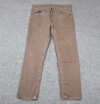Mott & Bow Jeans Mens Size 33x30 Beige Mercer Slim Straight Stretch 5-Pocket