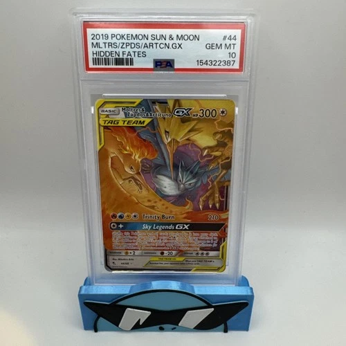 PSA 10 Moltres & Zapdos & Articuno GX 44/68 Hidden Fates Holo