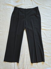ARMANI COLLEZIONI Dark Navy Blue Virgin Wool Classic Trousers. Italy. Sz 16