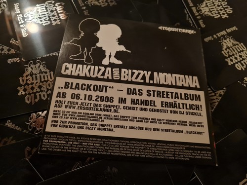 Chakuza & Bizzy Montana Blackout Snippet Promo CD 2006 Slidder Bushido RAF EGJ - Imagen 2 de 2