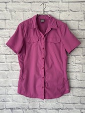 Rei Women s Short Sleeve Button Up Fishing Hiking Pink