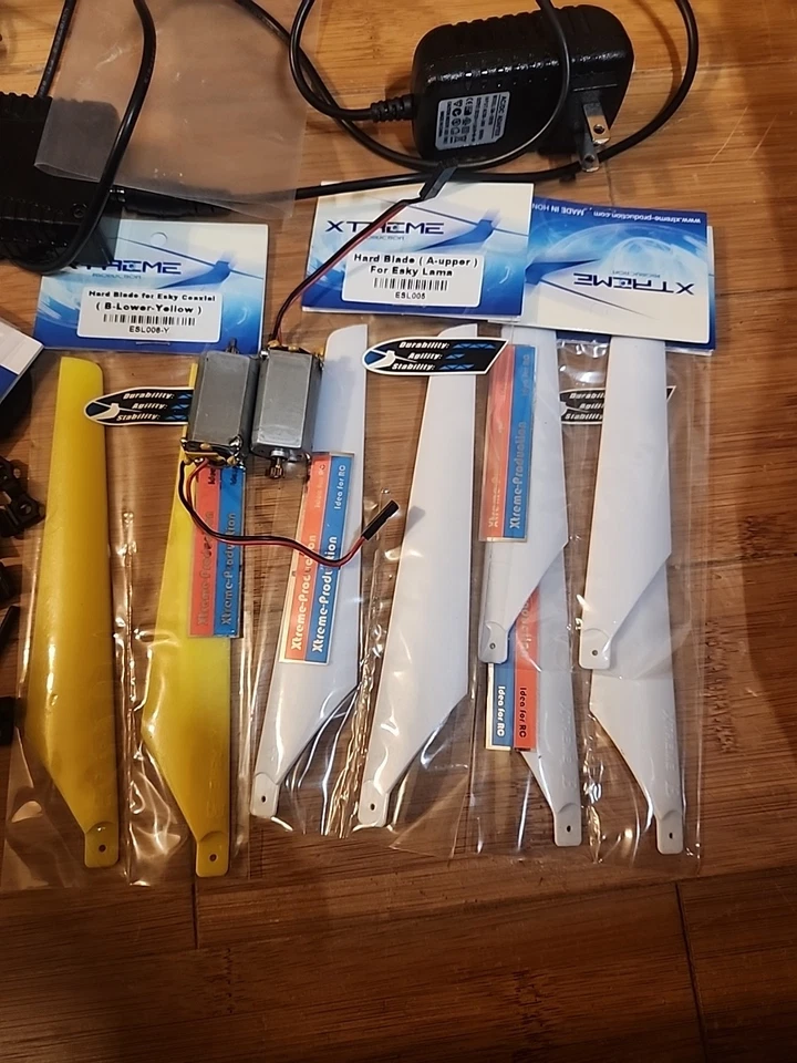 Esky Revolution RC Helicopter w Large Lot of Extra Parts - Image 2 of 4