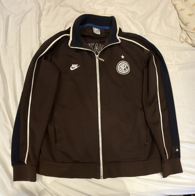 Nike Inter Milan Soccer Full Zip Track Jacket XL Brown Blue White