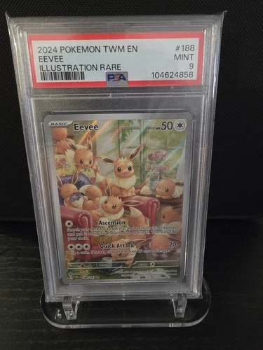PSA 9 2024 POKEMON TWM EN-TWILIGHT MASQUERADE | ILLUSTRATION RARE EEVEE 188