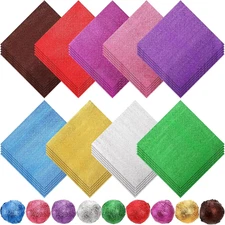 900pc 4"x4" Foil Candy Wrappers – 9 Colors for DIY Chocolate & Caramel