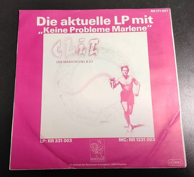 Clit - Der Marathonläufer / Keine Probleme Marlene LP Vinyl 7'' 1982 LC8065