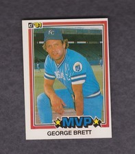 1981 Donruss Baseball Card #491 George Brett MVP Kansas City Royals NMMT O/C HOF