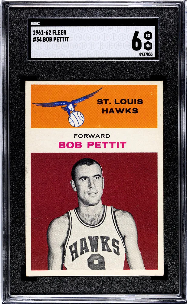 1961 Fleer Bob Pettit #34 SGC 6