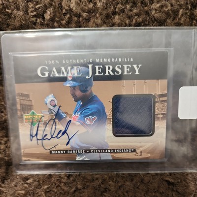 Manny Ramirez 2000 Upper Deck Game Jerseys Autographed Auto #H-MR Indians  