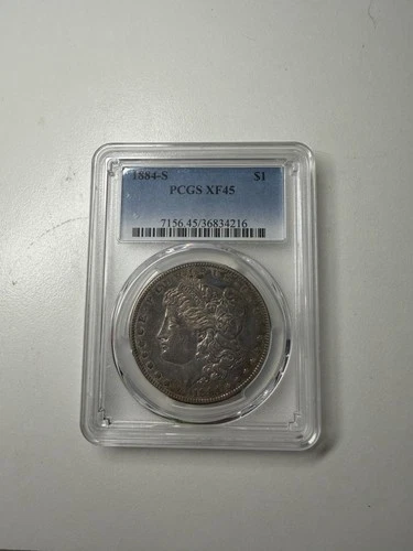1884-S Morgan Dollar PCGS XF45 Silver $1 Coin San Francisco Certified