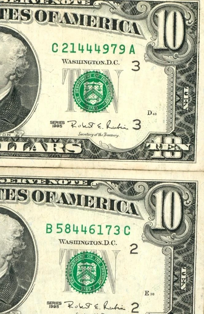 Circulated $10 1995 US Federal Reserve Small Notes for sale | eBay