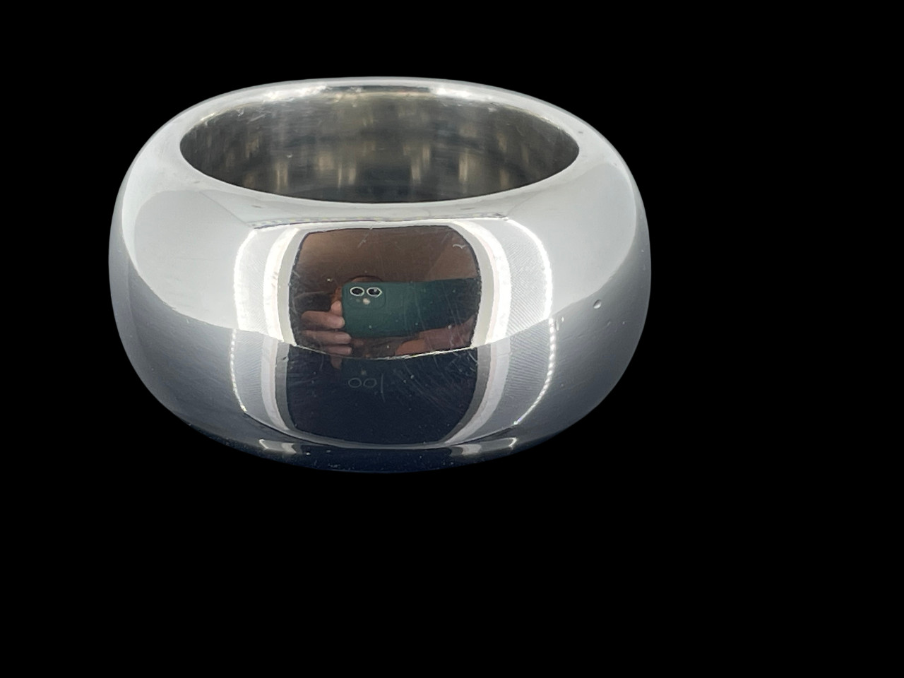 Solid Wide Silver Ring Simple Elegant Domed Domed… - image 2