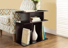 Accent Table, Side, End, Nightstand, Lamp, Living Room, Bedroom, Brown Laminate,