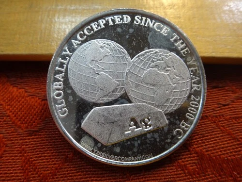 Y2K Silver Company Barter Unit 1 Oz .999 Silver Bullion Round - No Reserve