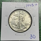 1943 P Silver Walking Liberty Half Dollar Coin 90% Silver