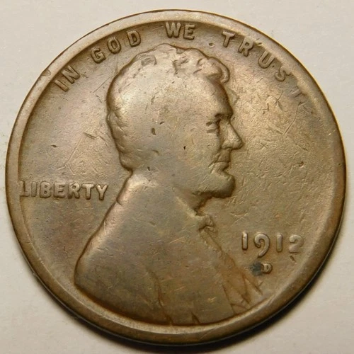 1912 D Lincoln Wheat Cent Penny G-VG   "Actual Coin Pictured"