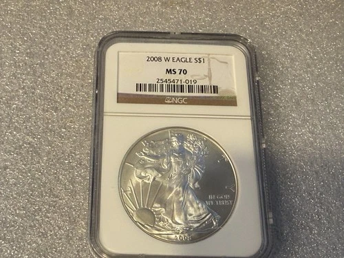 2008-W American Silver Eagle NGC MS70  1 oz Silver