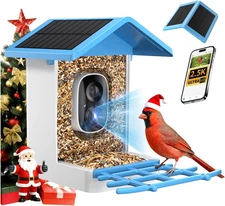 Bird Feeder with Solar Powered Camera 2.5K QHD AI Identify Birds Water-Resistant