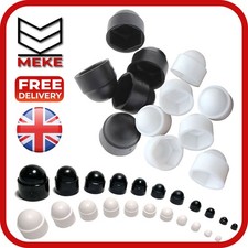 Black & White Bolt Caps Nut Cover Dome M4 M5 M6 M8 M10 M12 M14 M16 M18 M20 M24
