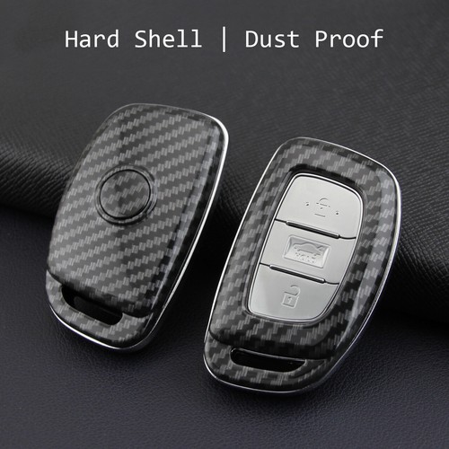 ABS Plastic Carbon Fibre Car Smart Key Case Cover For Hyundai Sonata Elantra GT - Picture 4 of 9