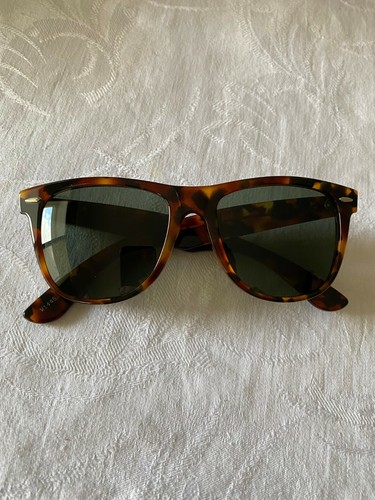 Sunglasses Ray Ban B&L Bausch & Lomb Wayfarer II Tortoise 54/17 Original Vintage - Picture 2 of 12